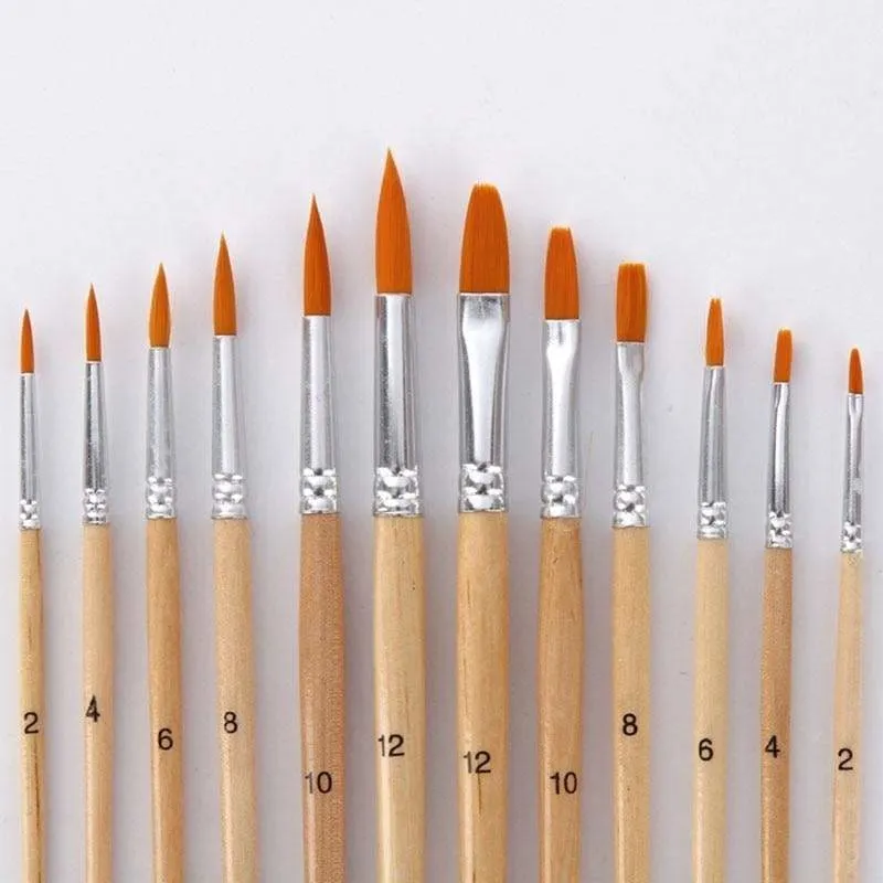 12 Pcs different paint brush