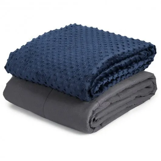 15 lbs Weighted Blanket with Removable Soft Crystal Cover