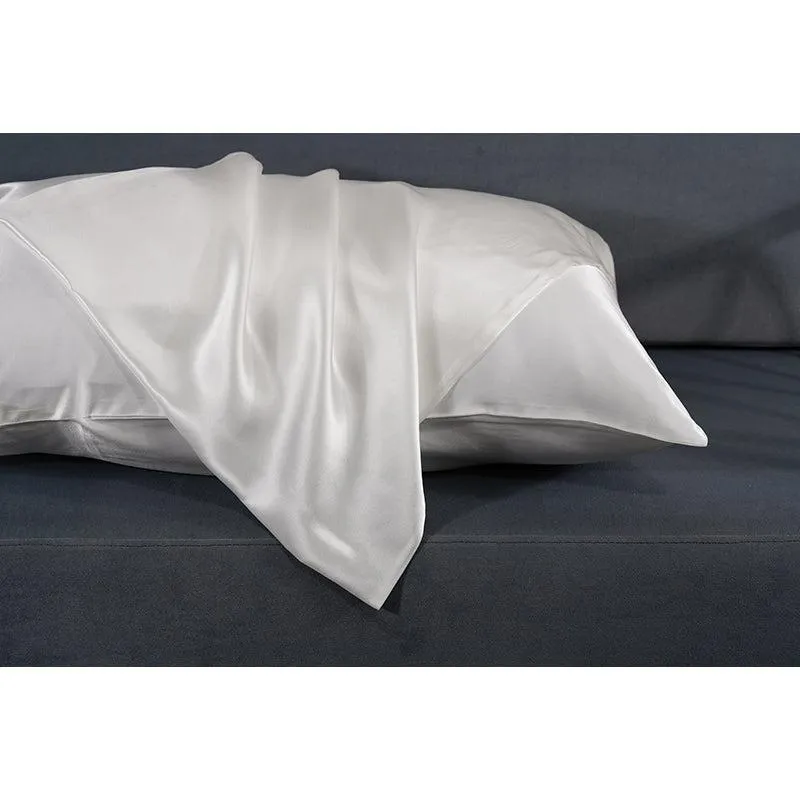 19 Momme silk pillowcase - Queen - Hidden Zip - White