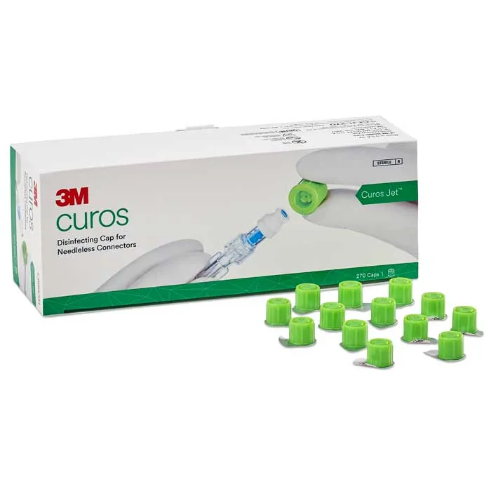 3M Curos Jet Disinfecting Caps for Needleless Port Connectors CFJ1 Series 270/Box