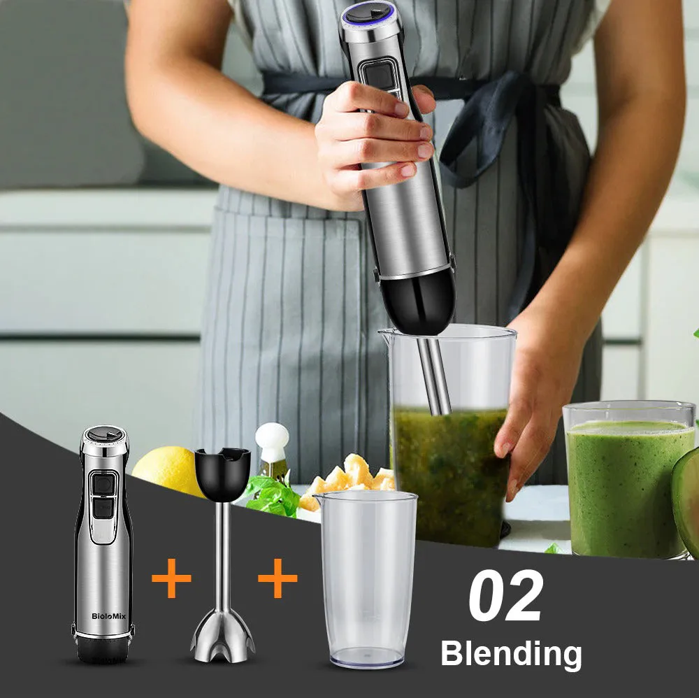 4 in 1 High Power Immersion Hand Stick Blender Mixer with Chopper