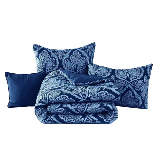 5-Piece Reversible Comforter Set