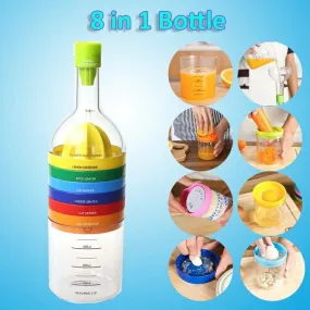 8 in 1 Kitchen Bottle Tool Set- Multi Kitchen Gadgets Maker(Funnel, Juicer Lemon squeezer, Spice grater, Egg masher, Cheese grater, Egg separator, Measuring cup, Can opener)