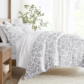 Abstract Garden Patterned Down-Alternative Comforter Set