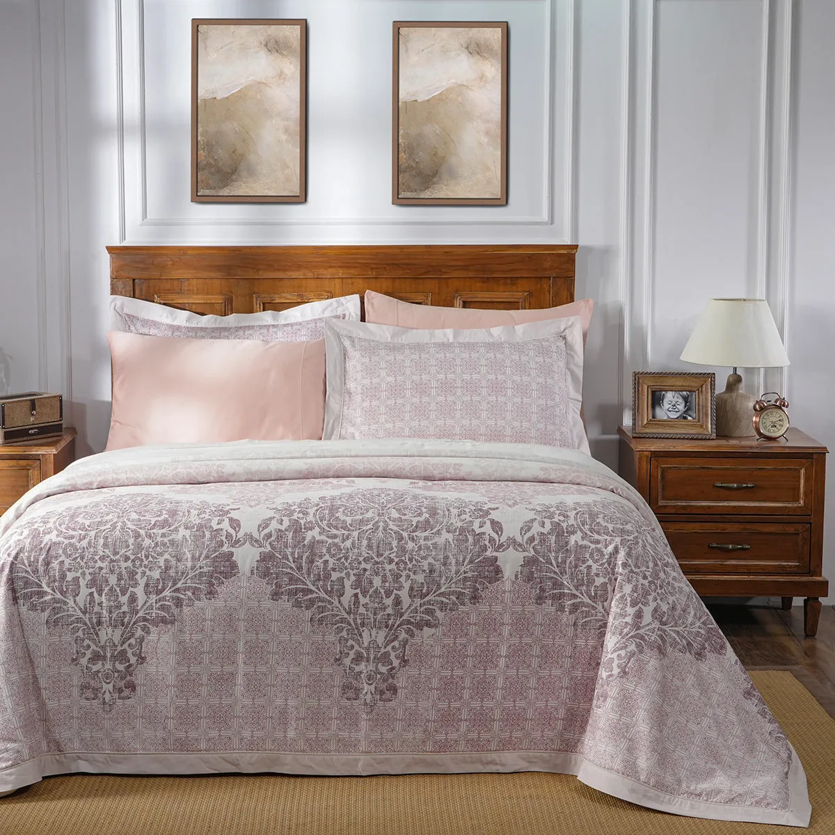 Acanthus Serenity Leisure Lay Print Duvet Cover With Pillow Case