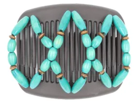 African Butterfly Hair Comb - Beada Brown 197