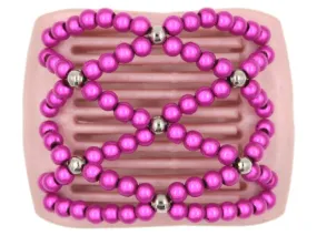 African Butterfly LadyBug Hair Comb - Pink Pearl 08