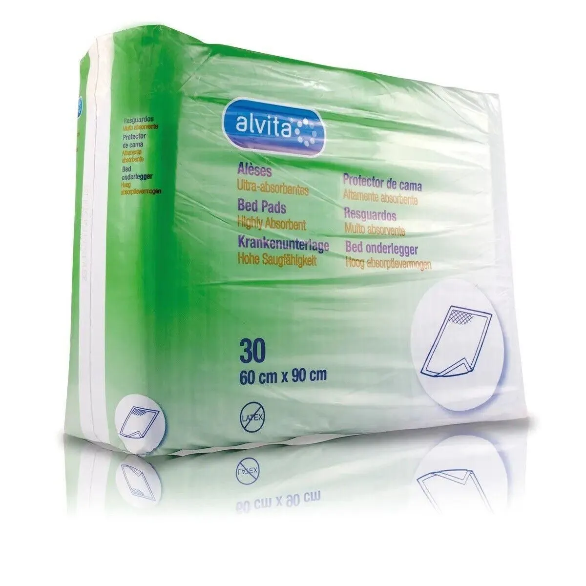 Alvita Incontinence Bed Pads 60cm x 90cm - Pack of 30