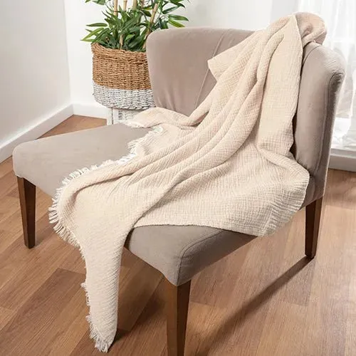 Andhome 80302BEI Beige Throw Blanket