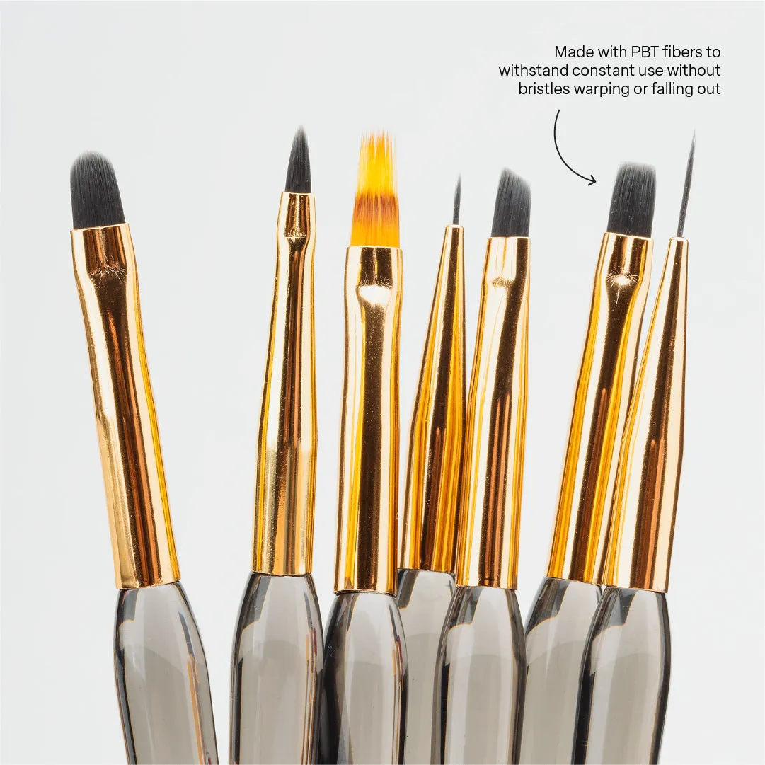 Aprés Art Brush Set - 7pcs w/ Holder