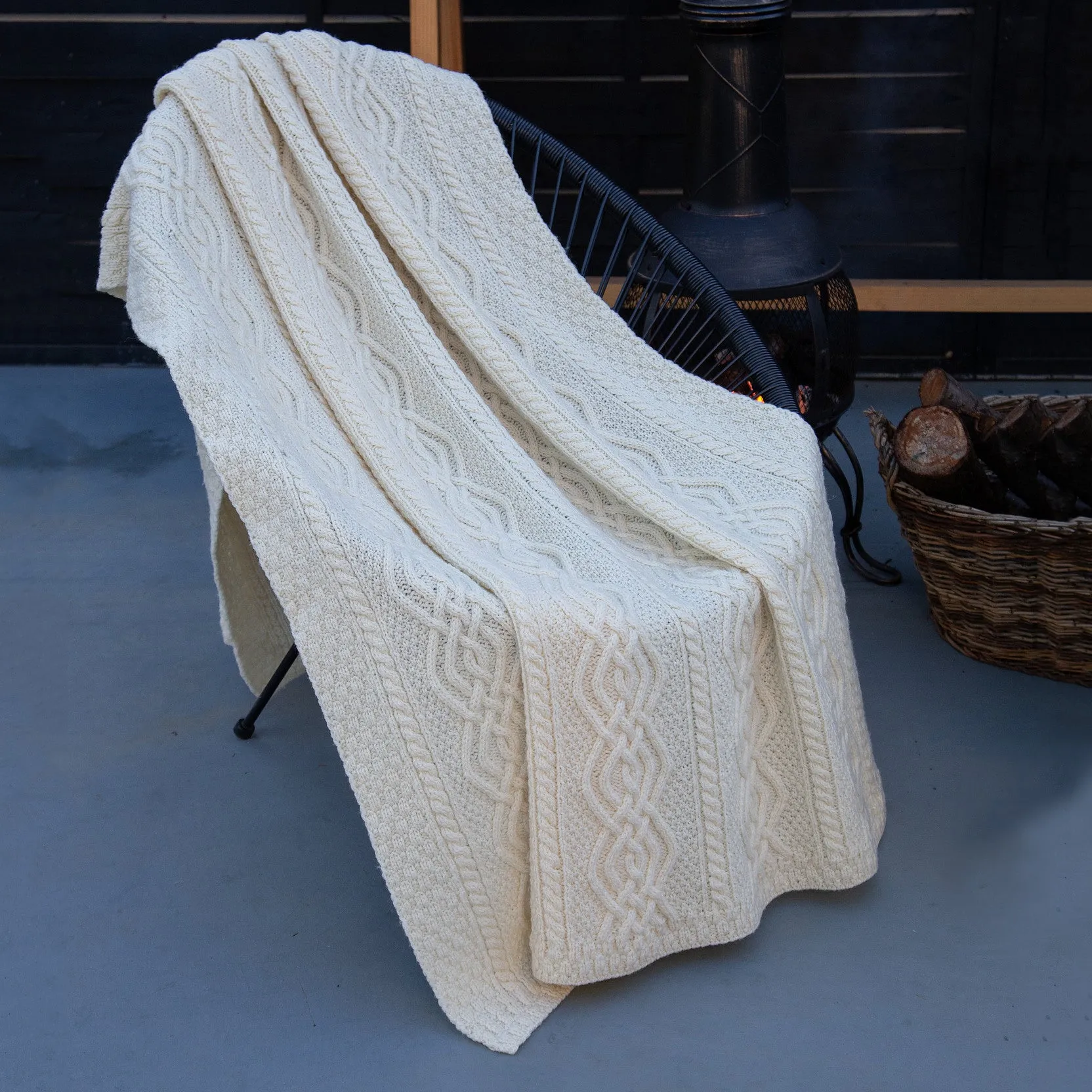 Aran Irish Blanket Made in Ireland