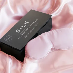 Ardor Silk Soft Pink Pillowcase and Eye Mask Pack