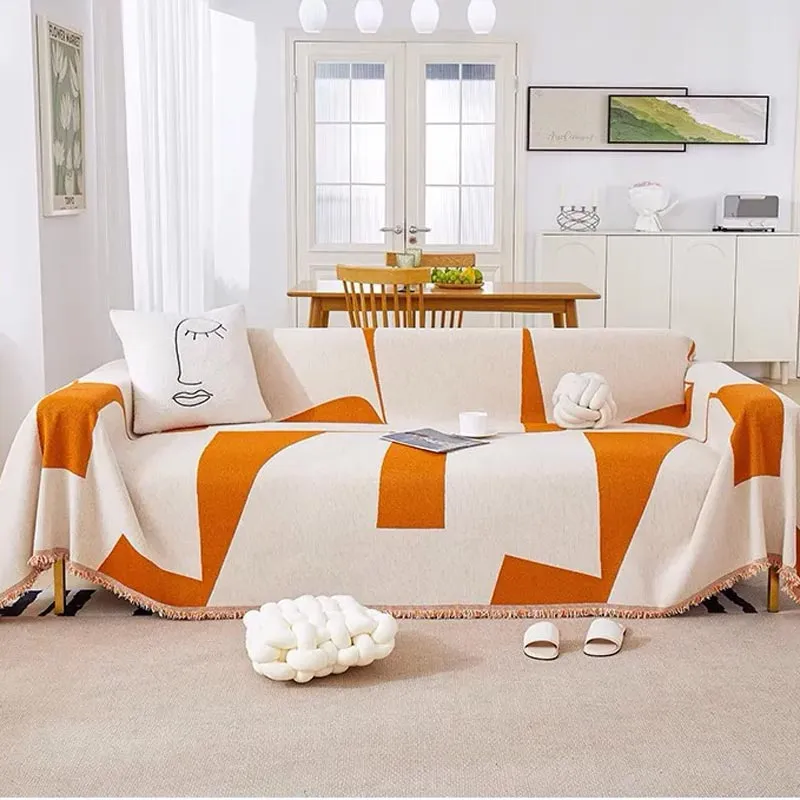 Arista Orange Throw Blanket