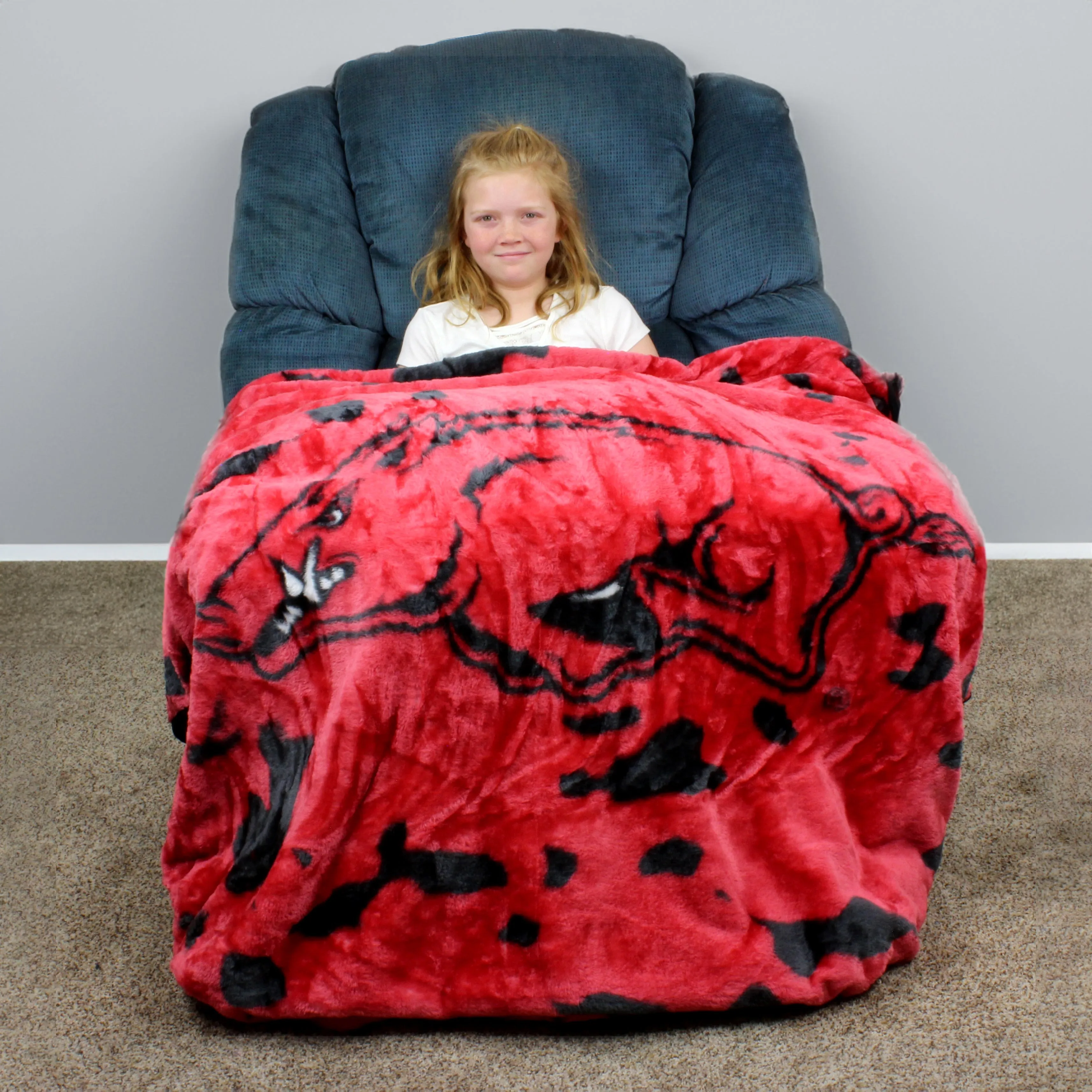 Arkansas Razorbacks Plush Throw Blanket, Bedspread, 86" x 63"