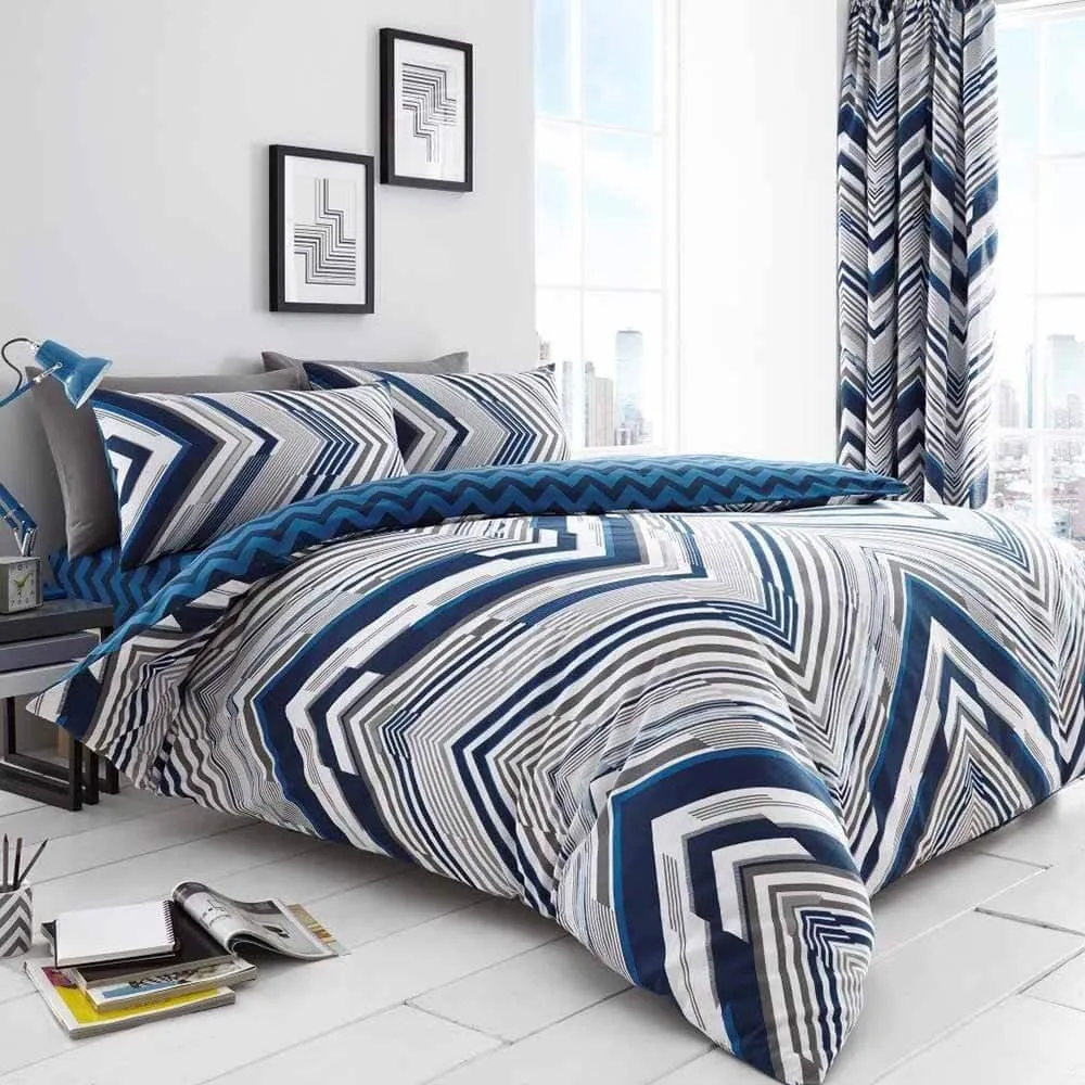 Austin Duvet Cover Bedding Set - Blue