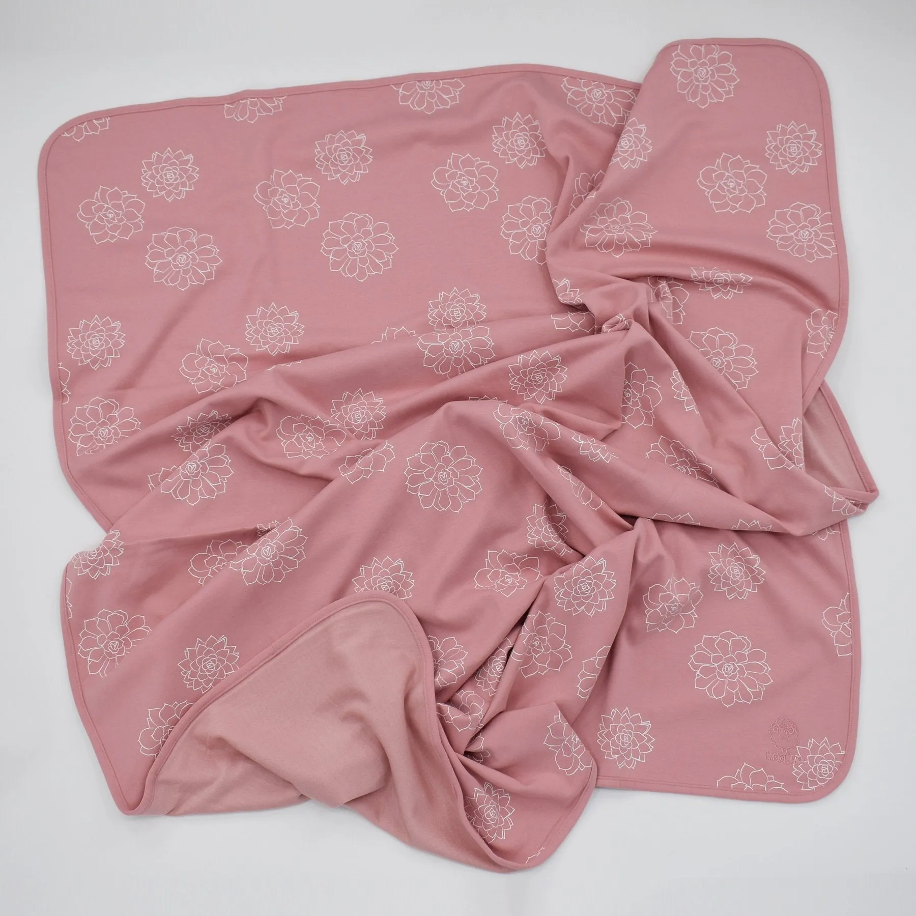 BABY Blanket, 4 Season Stroller Merino Wool & Organic Cotton Blanket, 40" x 31.5", Succulent