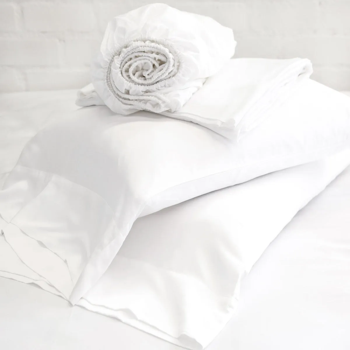 Bamboo Sateen Sheet Set - White