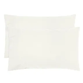 Bambury Temple Organic Cotton Ivory Pillowcase Pair