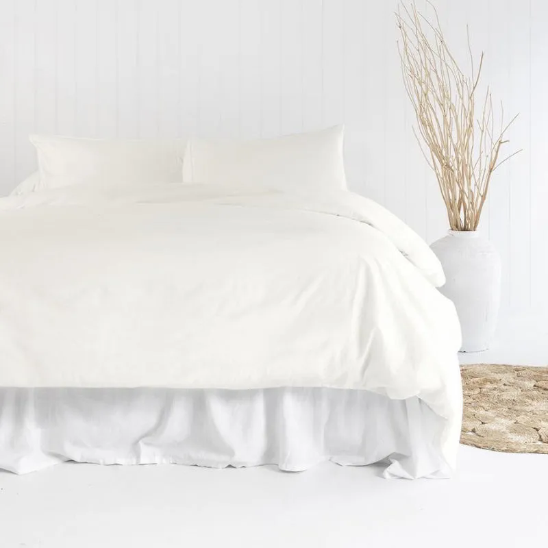 Bambury Temple Organic Cotton Ivory Pillowcase Pair