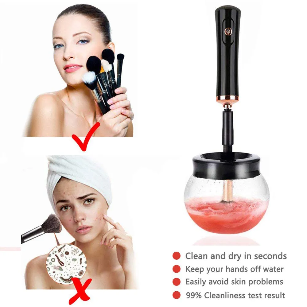 Battery Operated Electric Makeup Brush Cleaner Automatic Brush Washer and Dryer