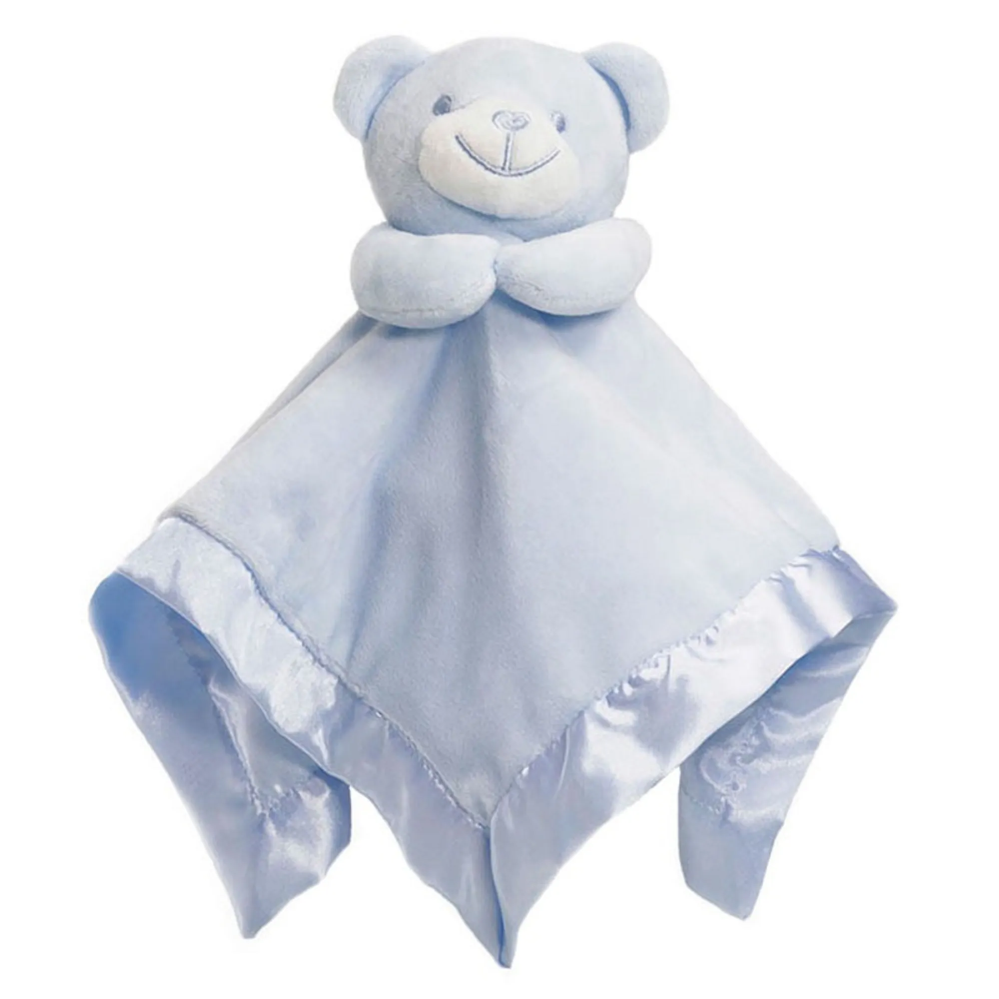 Bear Comfort Blanket With Satin Trim, Personalised Gift