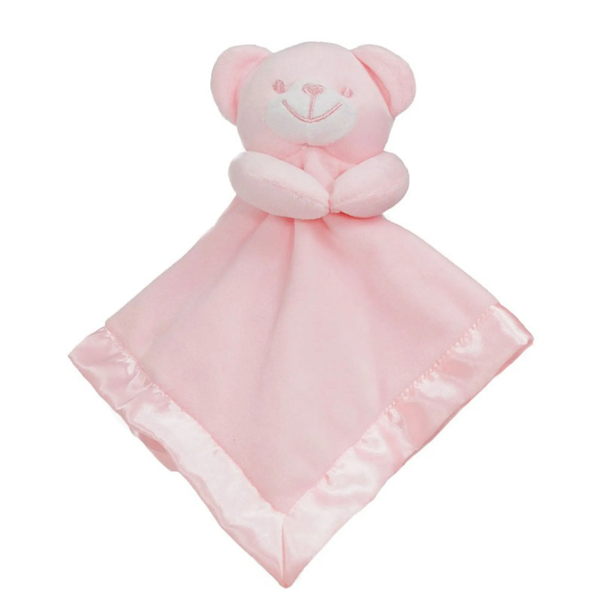 Bear Comfort Blanket With Satin Trim, Personalised Gift