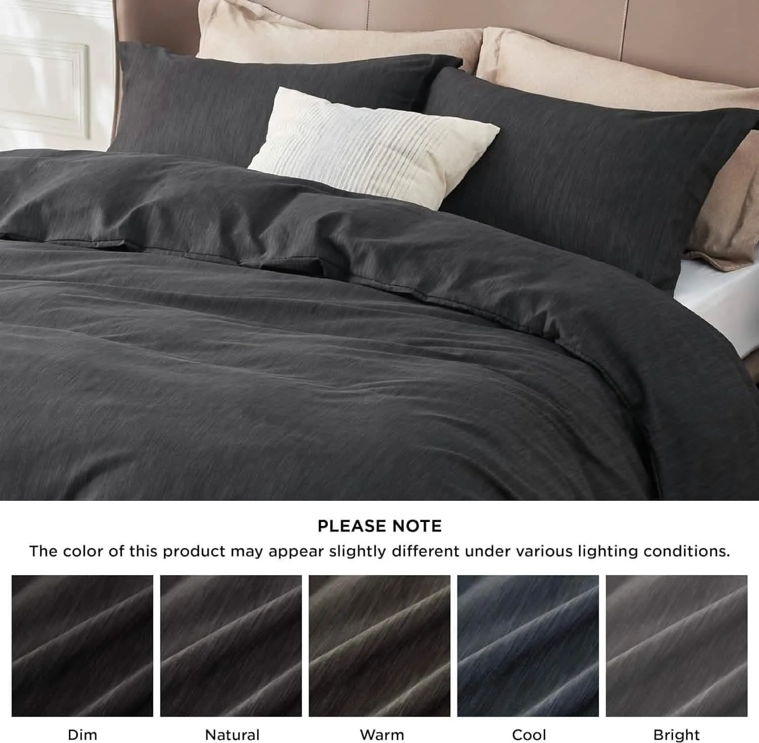 Bedsure Cationic Dyed Duvet Cover Set