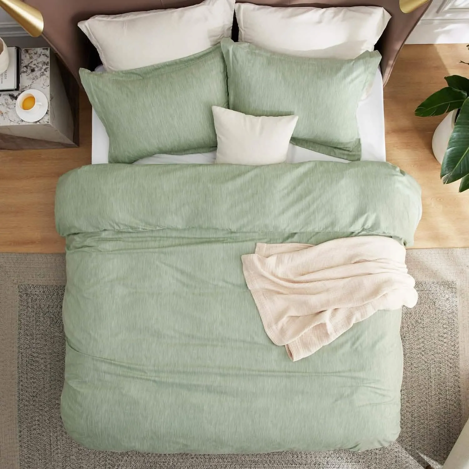 Bedsure Cationic Dyed Duvet Cover Set