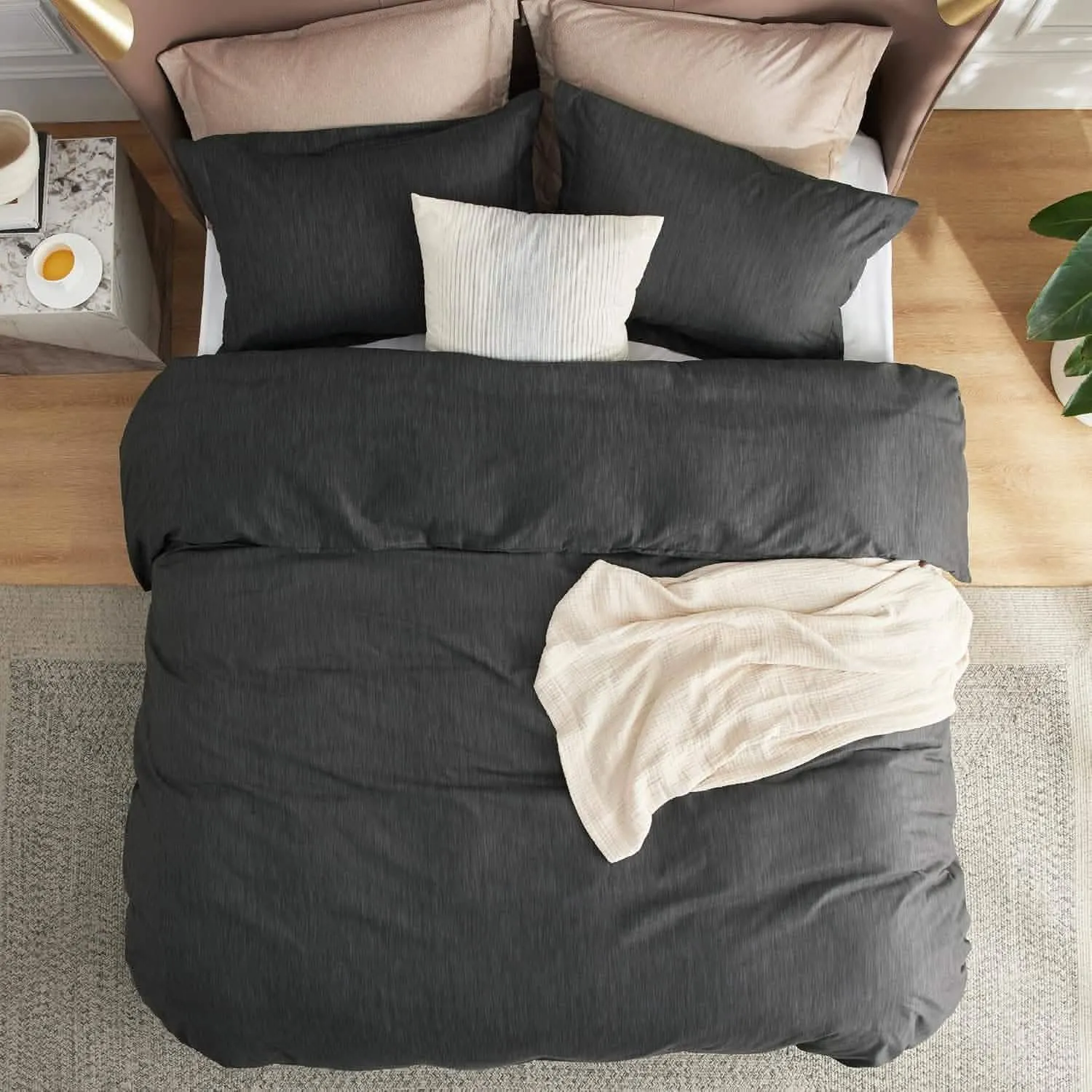 Bedsure Cationic Dyed Duvet Cover Set