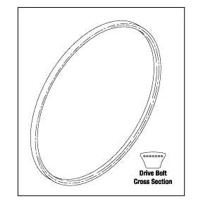 Belt, Drive For Bison 7 Dental Vacuum Part: 0002360SP/VPB105