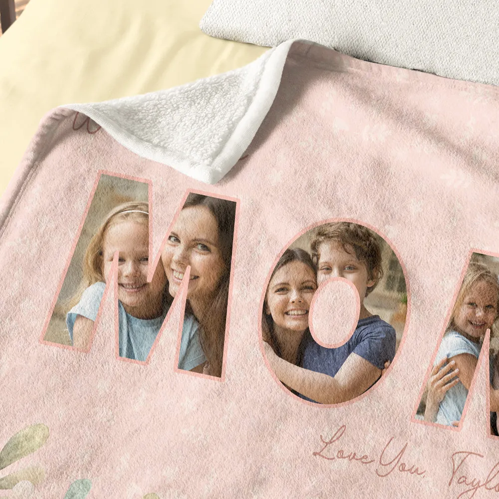 Best Mom Custom Photo Blanket Personalised Text Blanket