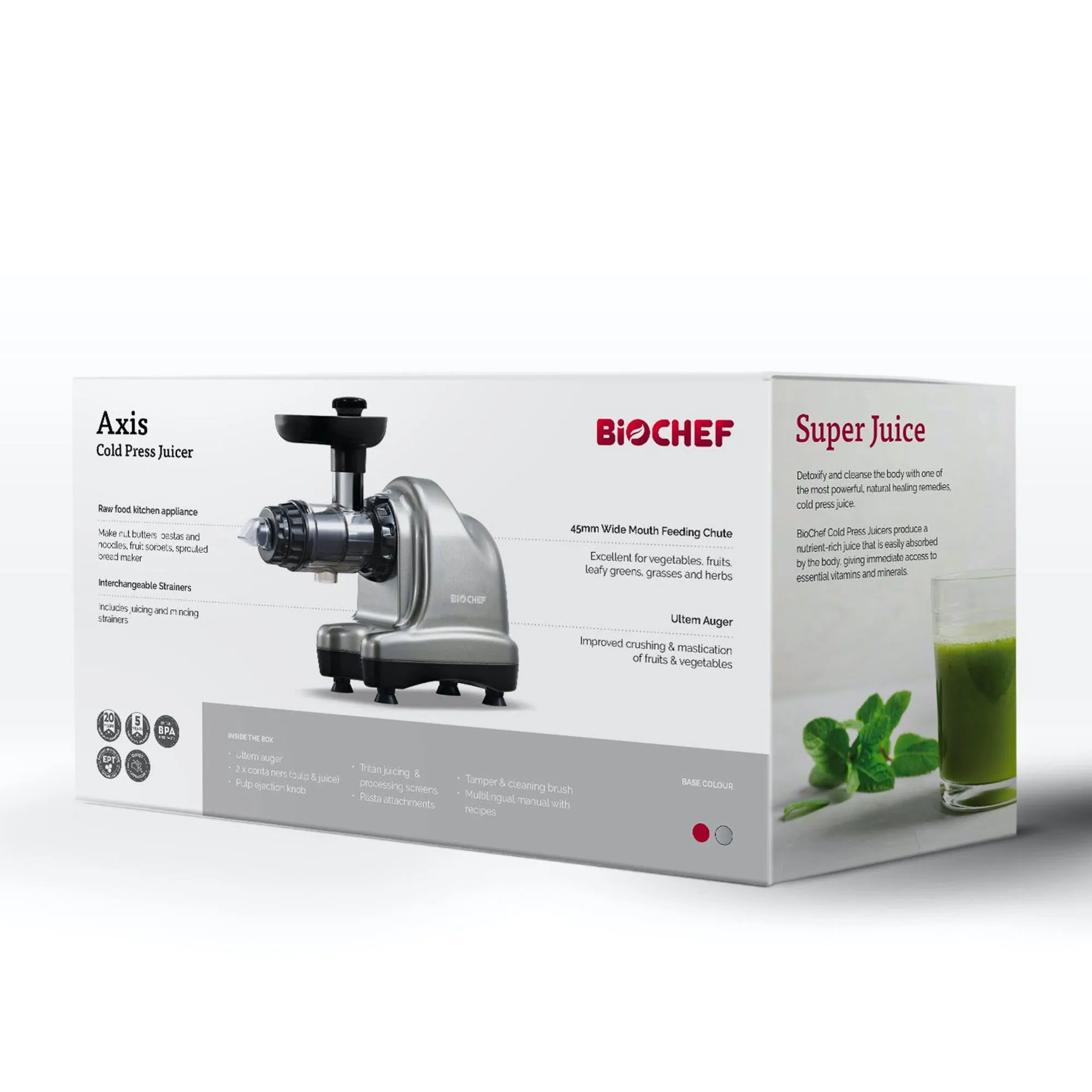 BioChef Axis Cold Press Juicer Black