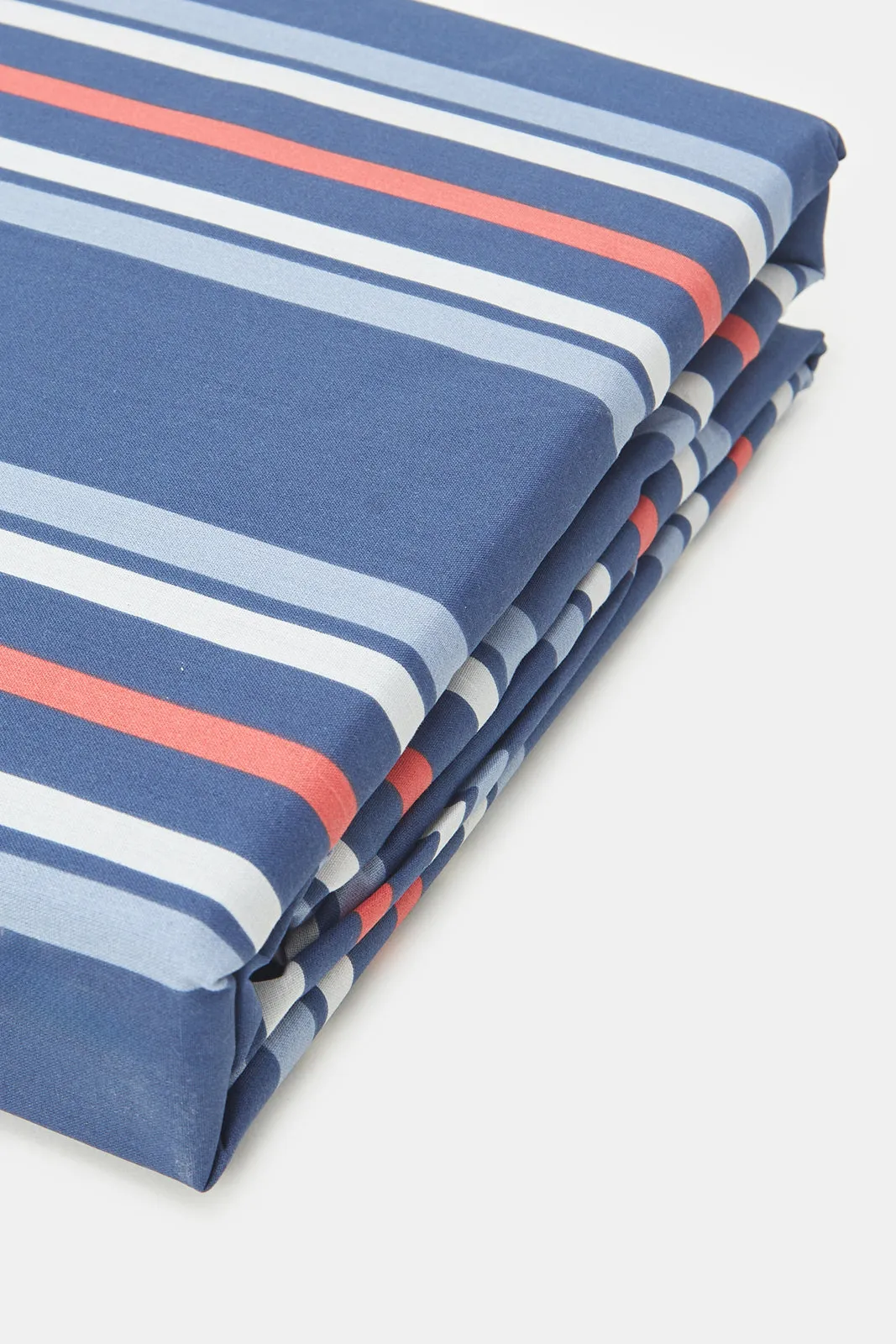 Blue Stripes Printed Fitted Sheet (Super King Size)