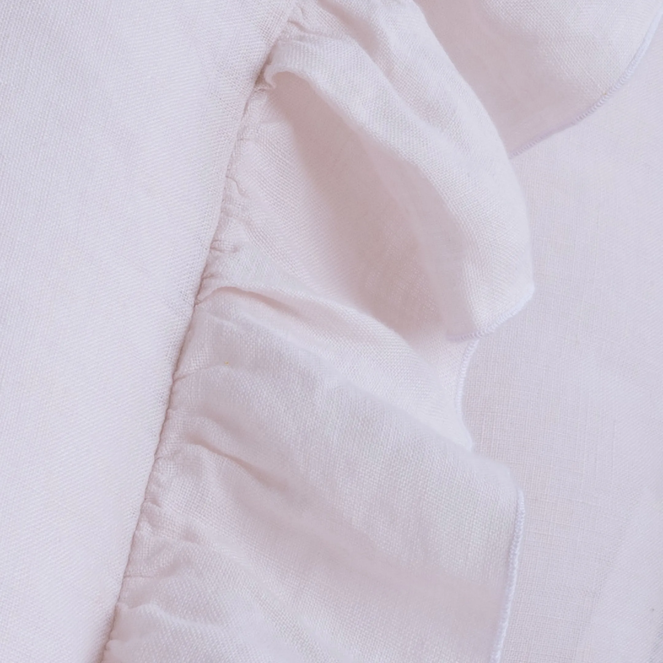 Breeze Linen Ruffle Pillowcase Pair - Rose