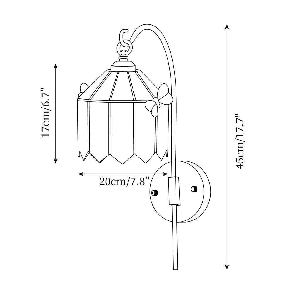 Briandy Tiffany Wall Lamp 8.2″- 17.7″