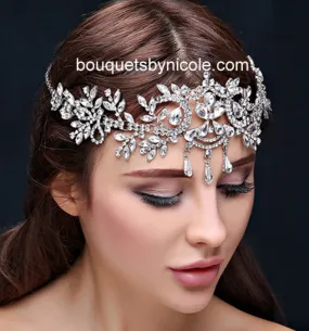 Bridal Hair Brooch Rhinestone HBR-003