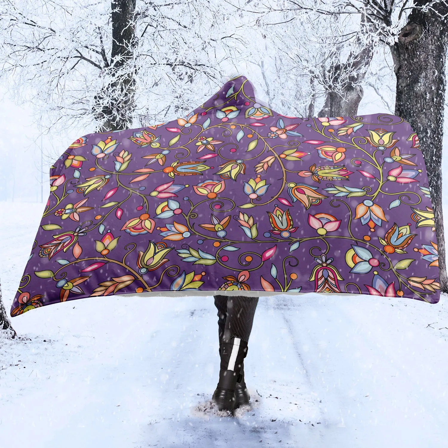 Buffalo Bloom Nightcloud Hooded Blanket