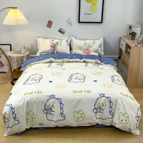 Cartoon Dino Bunny Good Life Bedding Sets