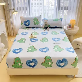 Cartoon Style Velvet Fitted Sheet