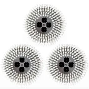 Cimex CR48CM 8" White Soft Nylon Carpet Scrubbing Brushes - Pack of 3