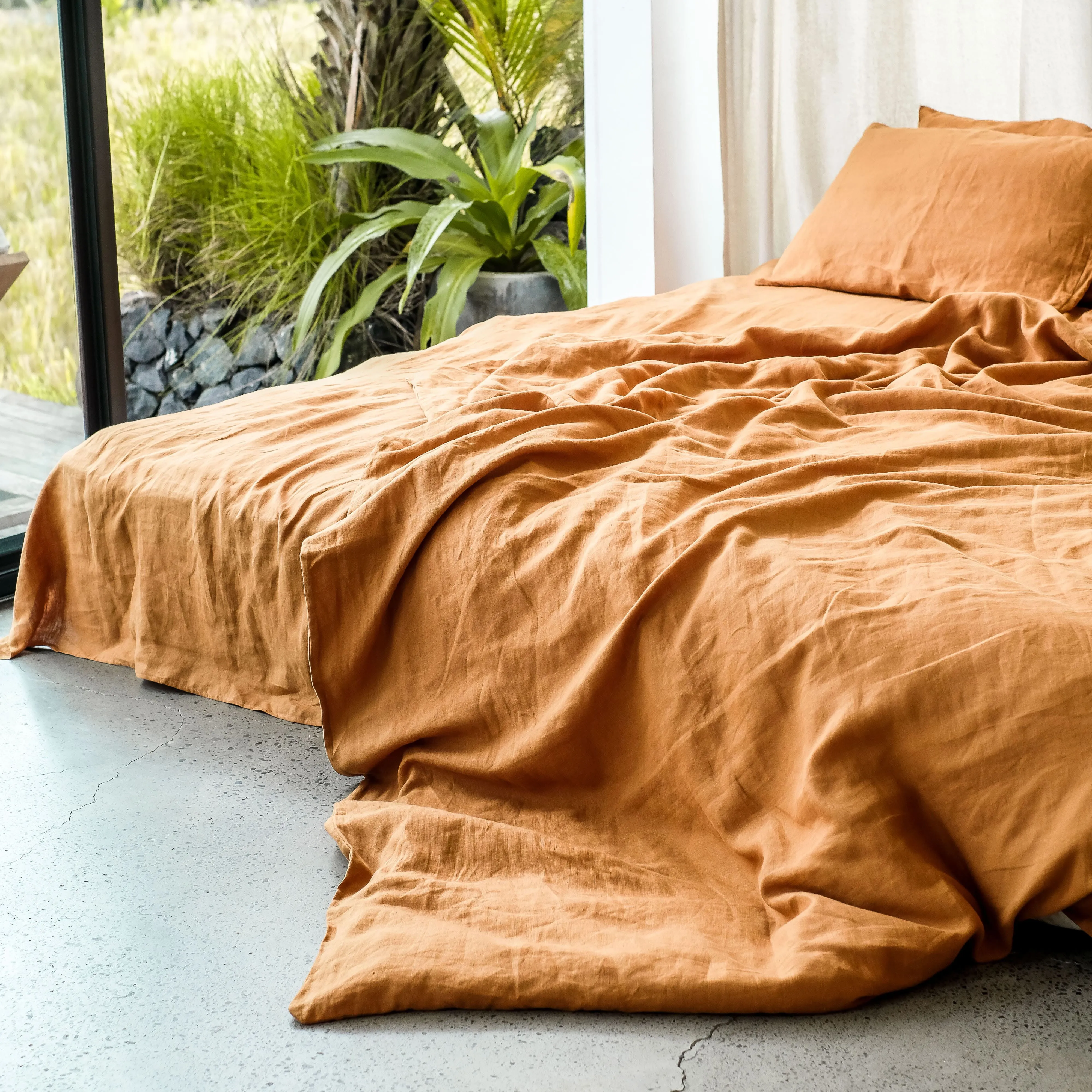 Cinnamon Linen Duvet Cover