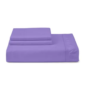 Cotton Home 3 Piece Super Soft Fitted Sheet Set Silver Dark Purple