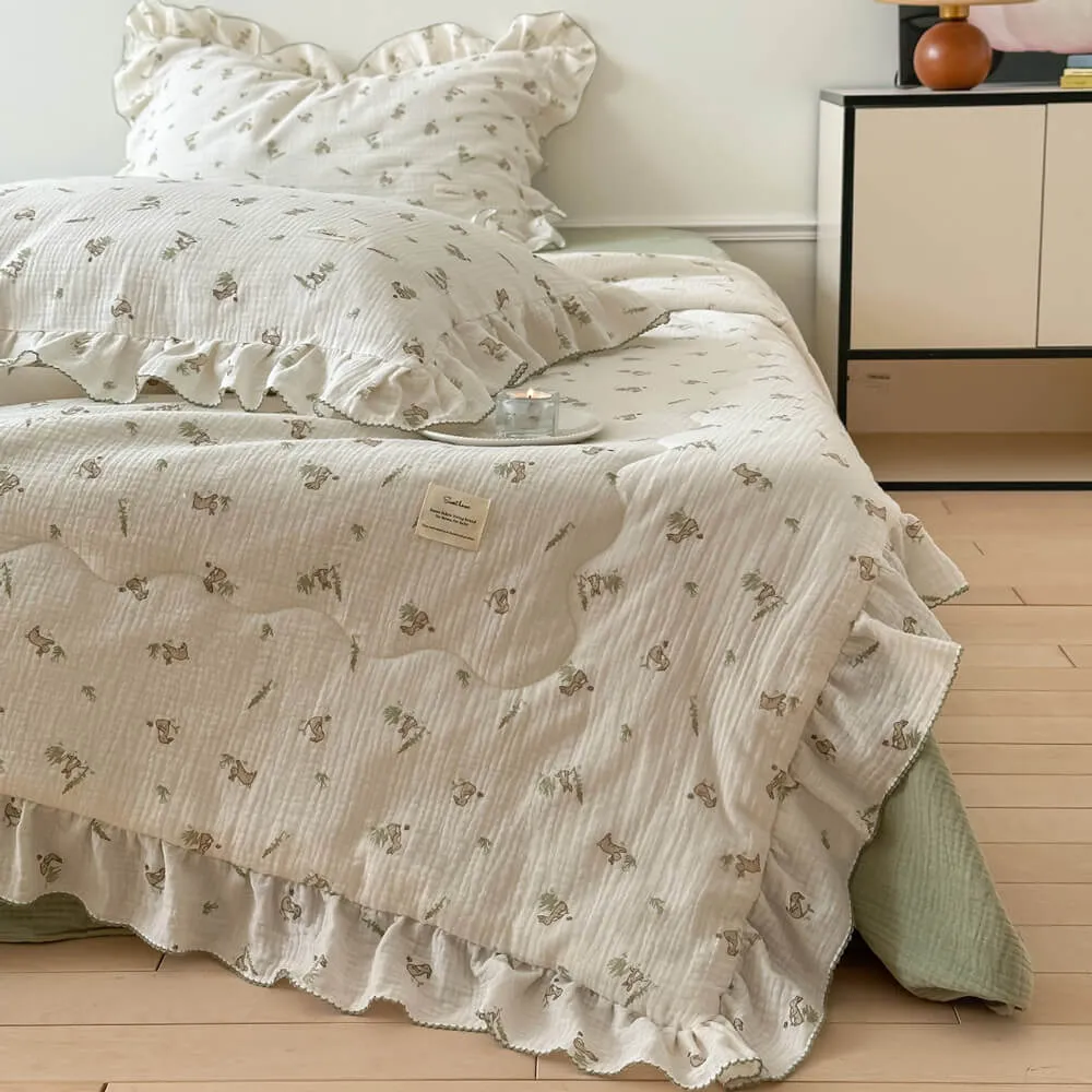 Cotton Ruffle Comforter Set