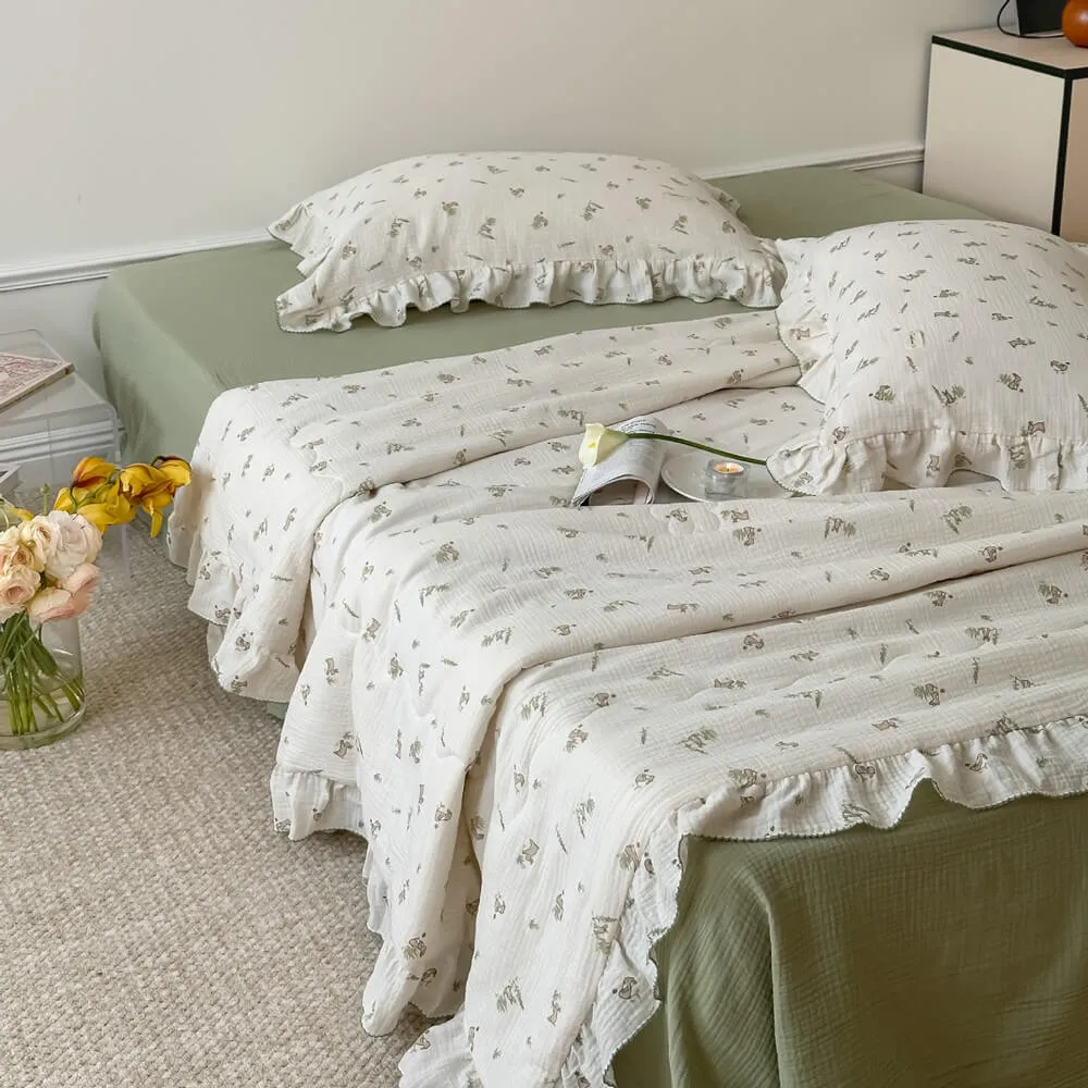 Cotton Ruffle Comforter Set