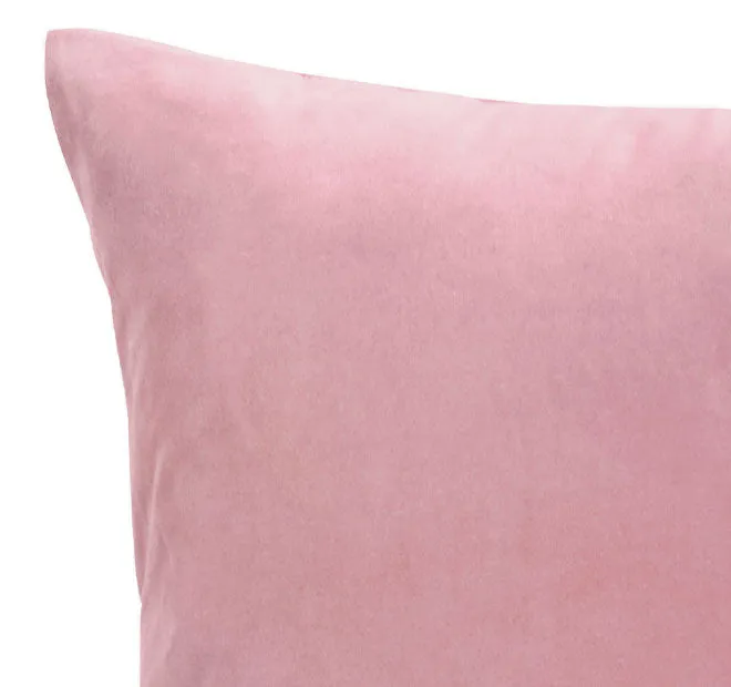 Cotton Velvet European Pillowcase Smokey Rose