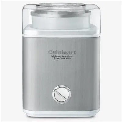 Cuisinart Pure Indulgence 2 Qt Frozen Yogurt / Ice Cream & Sorbet Maker, White / Silver