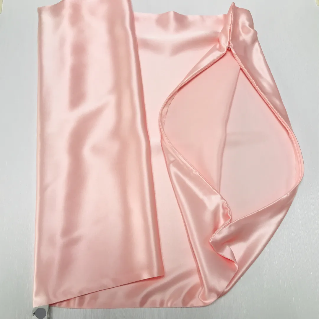 Custom Wholesale Silk Pillowcase 19 Momme Zipper Closure - 40×40cm