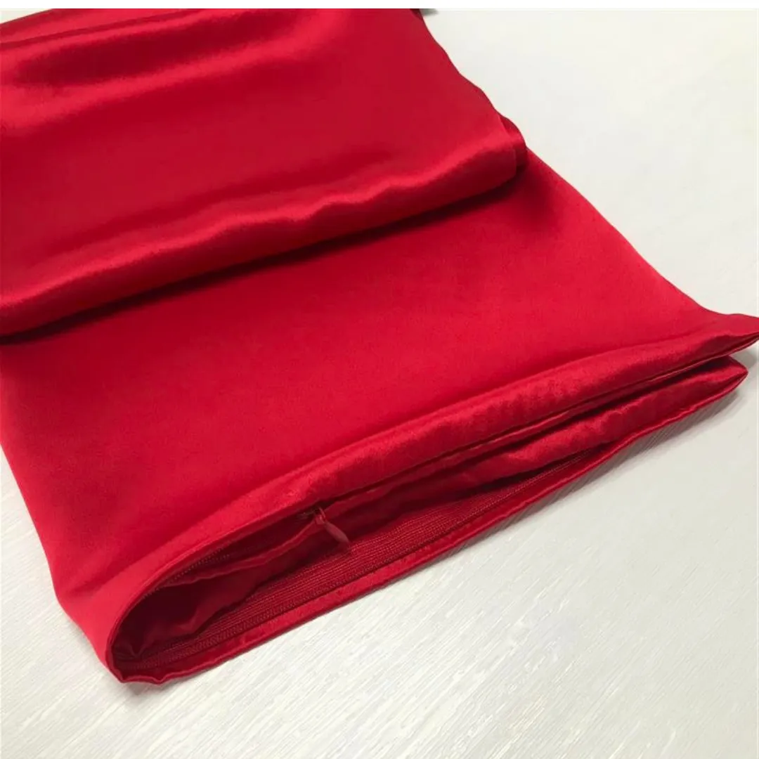 Custom Wholesale Silk Pillowcase 19 Momme Zipper Closure - 40×40cm