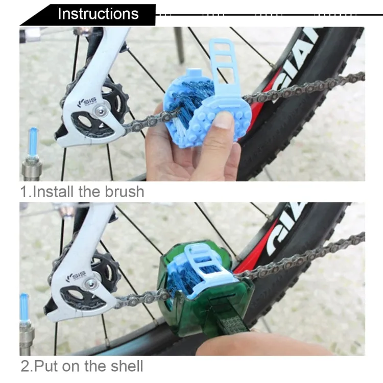 CYLION Multifunctional Quick Wash Brushes Tool kits Chain Cleaner for Bicycle