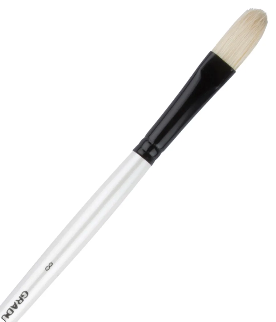 Daler Rowney Graduate Brush Long Handle Bristle Filbert 8x14mm